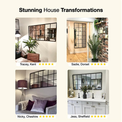 Industrial Window Lined Mirror