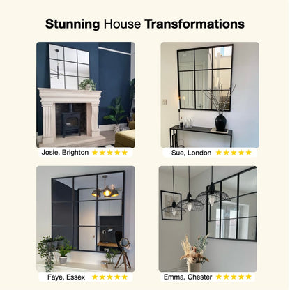 Industrial Window Lined Mirror