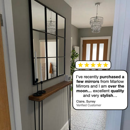 Industrial Window Lined Mirror